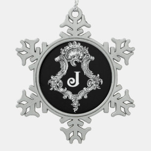 J Monogram Initial Ornament