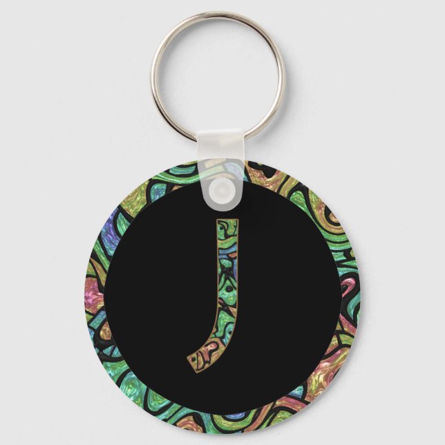J Monogram Key Ring (Front)
