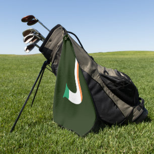 J Monogram overlaid on Irish Flag gtcn Golf Towel
