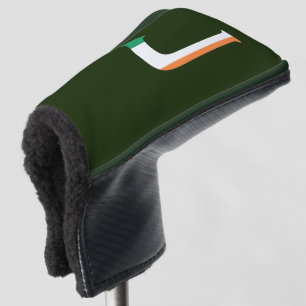 J Monogram overlaid on Irish Flag pccnt Golf Head Cover
