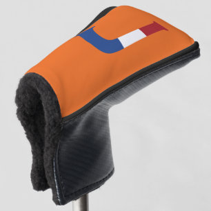 J Monogram overlaid on NLD Flag on or pccn Golf Head Cover