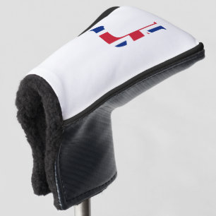 J Monogram overlaid on Union Jack Flag pccn Golf Head Cover