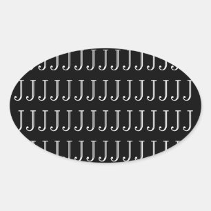 J OVAL STICKER