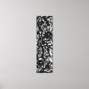 J. P. - BLACK AND WHITE PAINTING - c. 1952 - Canvas Print