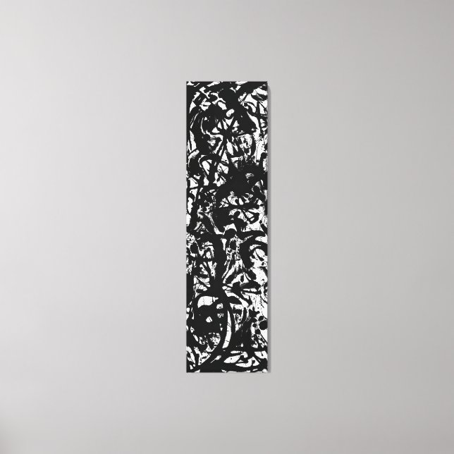 J. P. - BLACK AND WHITE PAINTING - c. 1952 - Canvas Print (Front)