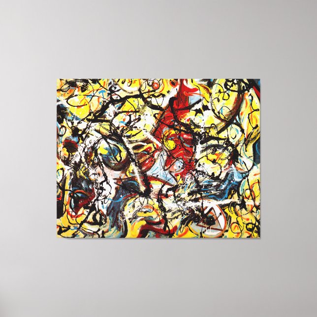 J. P. - Composition with Pouring I - 1943 - Canvas Print (Front)