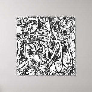 J. P. - ECHO - NUMBER 25 - 1951 - Black Pourings - Canvas Print