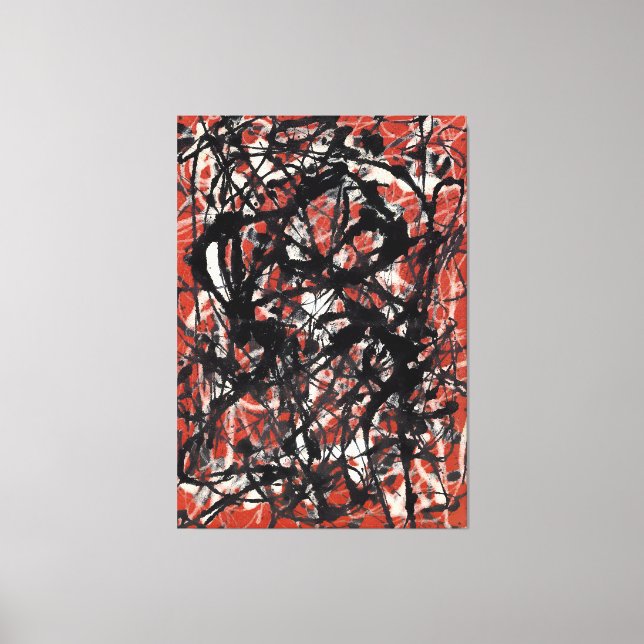 J. P. - FREE FORM - 1946 - Abstract Expressionism- Canvas Print (Front)
