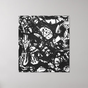 J. P. - NUMBER 20 - 1951 - Black Pourings - Canvas Print