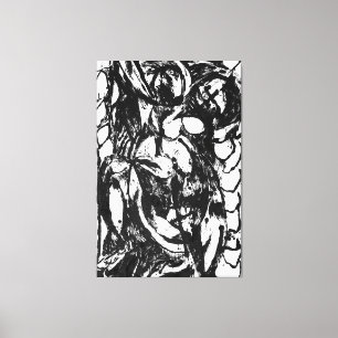 J. P. - NUMBER 5 - 1952 - Black Pourings - Canvas Print