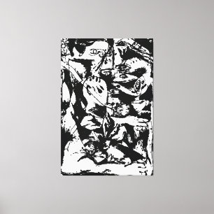 J. P. - NUMBER 9 - 1951 - Black Pourings - Canvas Print