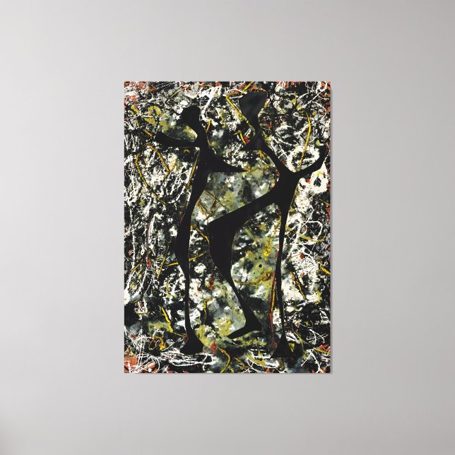 J. P. - RHYTHMICAL DANCE - 1948 - Action painting- Canvas Print (Front)