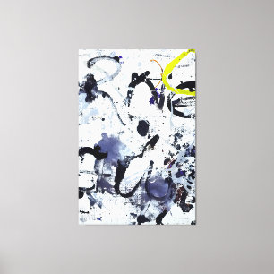 J. P. - SILVER AND BLACK I - 1950 - Abstract - Canvas Print
