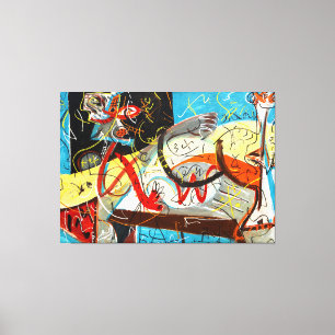 J. P. - STENOGRAPHIC FIGURE - c. 1942 - Abstract - Canvas Print