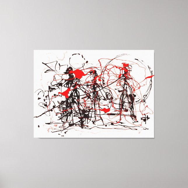 J. P. - UNTITLED - c. 1948-1949 - Action painting- Canvas Print (Front)