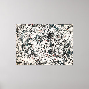 J. P. WHITE, BLACK, BLUE and RED on WHITE 1948 Canvas Print