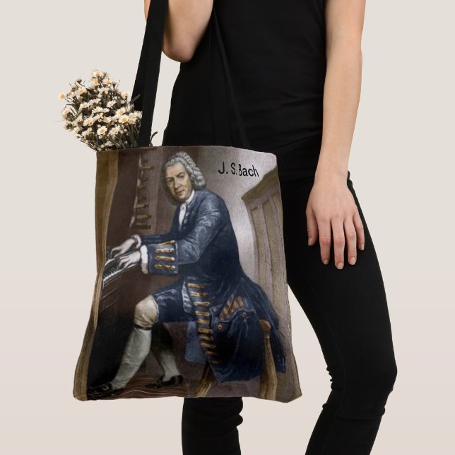 J.S. Bach at the Pipe Organ- Organist's Music Book Tote Bag (Close Up)