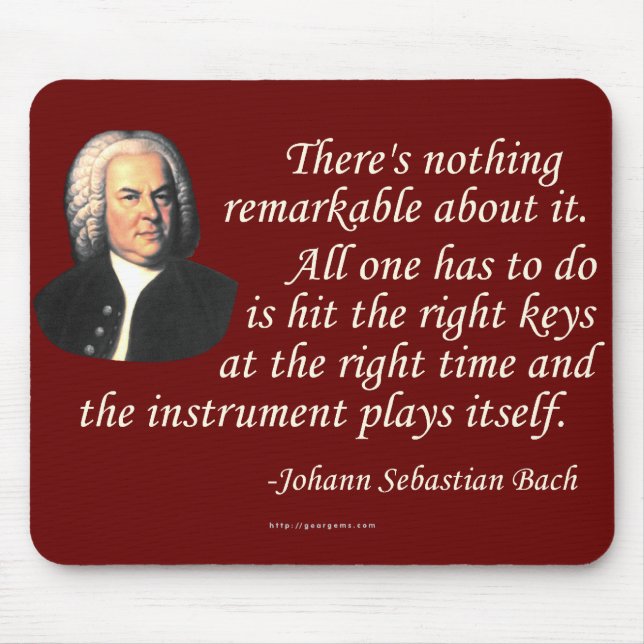 J.S. Bach on Playing Mouse Mat (Front)