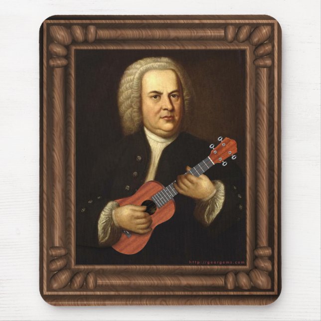 J.S. Bach on Uke Mouse Mat (Front)