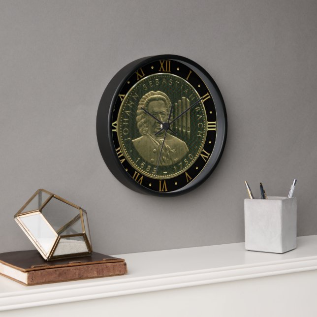 J. S. Bach Organist Commemorative  Organ Pipe Wall Clock (Office)