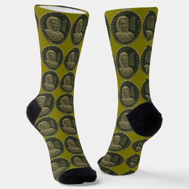 J.S. Bach, Organist Commemorative Socks (Angled)