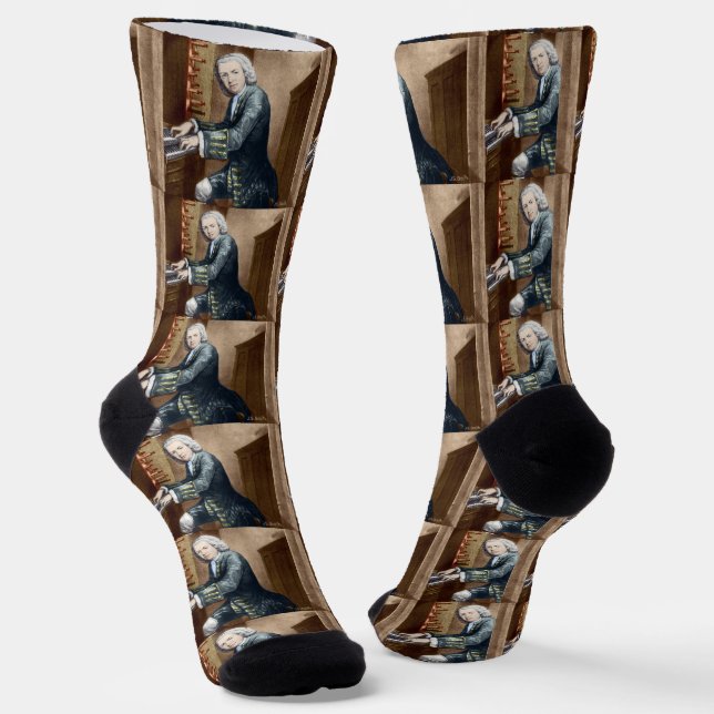 J.S. Bach, Organist Performance Socks (Angled)