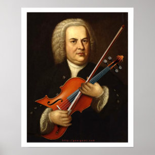 J.S. Bach with a Viola Poster