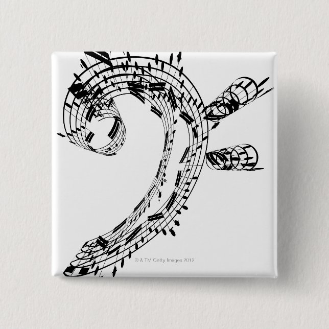 J.S.Bach's Cello Suite 15 Cm Square Badge (Front)