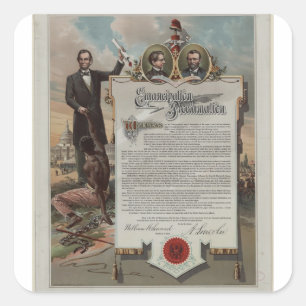 J. S. Smith & Co. copy Emancipation Proclamation Square Sticker