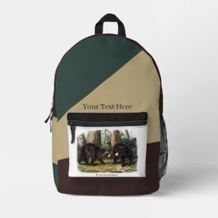 J.W. Audubon - Ursus Americanus Black Bear Printed Backpack