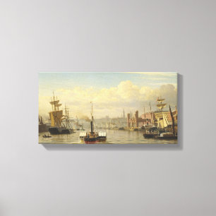 J W Carmichael river Tyne painting canvas print