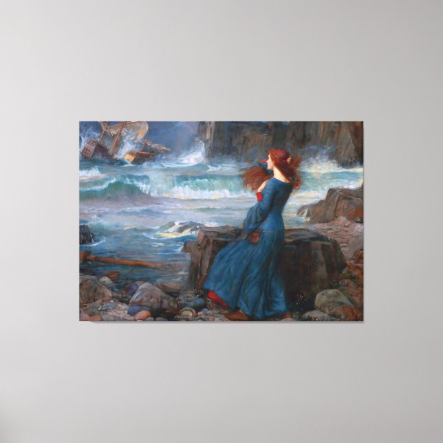 J. W. WATERHOUSE - MIRANDA (THE TEMPEST) - 1916 -  CANVAS PRINT (Front)