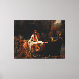 J. W. WATERHOUSE - THE LADY OF SHALOTT - 1888 -  CANVAS PRINT