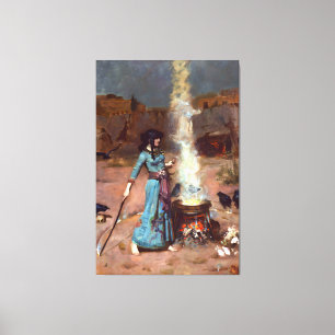 J. W. WATERHOUSE - THE MAGIC CIRCLE - 1886 - CANVAS PRINT