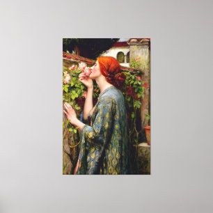 J. W. WATERHOUSE - THE SOUL OF THE ROSE - 1908 - CANVAS PRINT