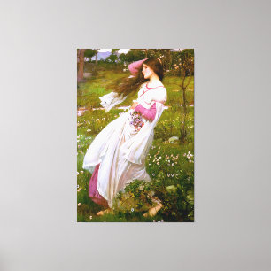 J. W. WATERHOUSE - WINDFLOWERS (WINDSWEPT) - 1903 CANVAS PRINT