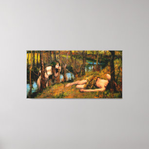 J. WATERHOUSE - A NAIAD (Hylas with a Nymph) 1893 Canvas Print