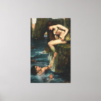 J. WATERHOUSE - THE SIREN - 1900 - Pre-Raphaelites Canvas Print