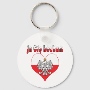 ja Cie kocham Eagle Heart Key Ring