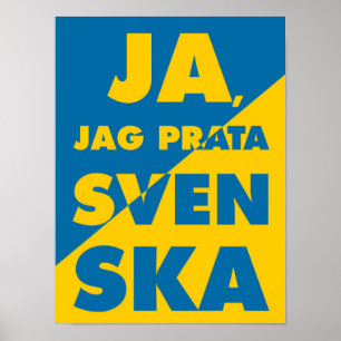 Ja, Jag Prata Svenska, Yes i speak swedish Poster