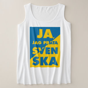 Ja, Jag Prata Svenska, Yes i speak swedish Plus Size Tank Top