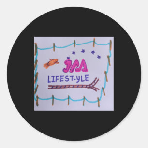 Jaa Lifestyle Company Logo Panting Classic Round Sticker