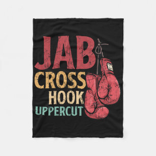 Jab Cross Hook Uppercut Boxer Work Kickboxing Girl Fleece Blanket