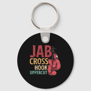 Jab Cross Hook Uppercut Boxer Work Kickboxing Girl Key Ring