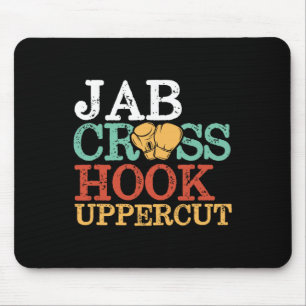 Jab Cross Hook Uppercut Boxer Workout Women Kickbo Mouse Mat