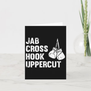 Jab Cross Hook Uppercut Boxing Fighting Technique  Card