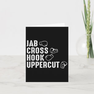 Jab Cross Hook Uppercut Boxing Gloves Boxer  Card
