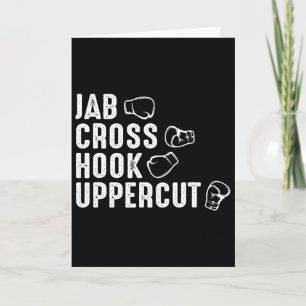 Jab Cross Hook Uppercut Boxing Gloves Boxer  Card
