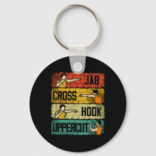 Jab Cross Hook Uppercut Boxing  Key Ring