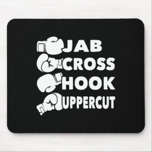 Jab Cross Hook Uppercut - Boxing Lover Gym Boxer K Mouse Mat
